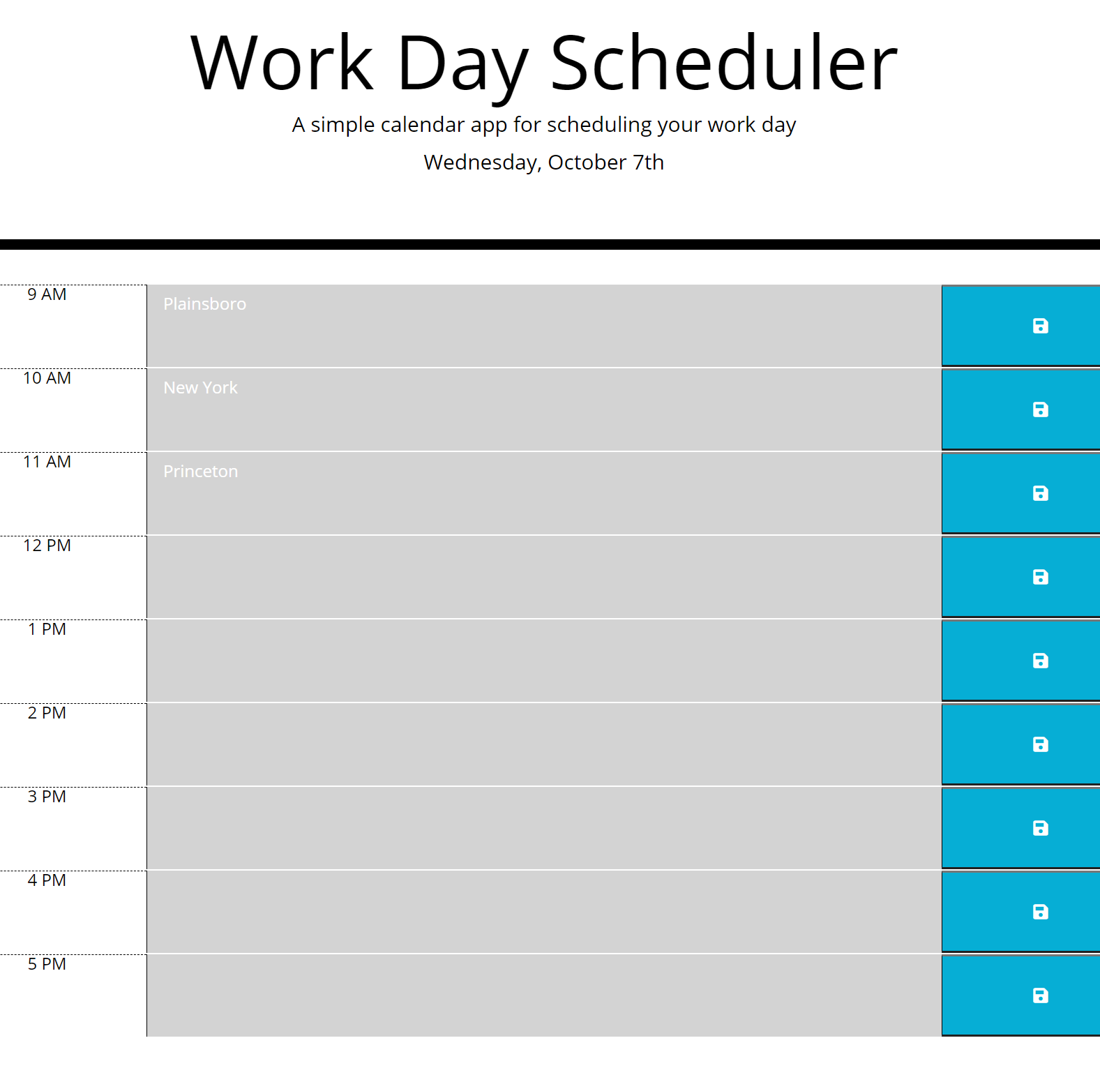 Day Scheduler