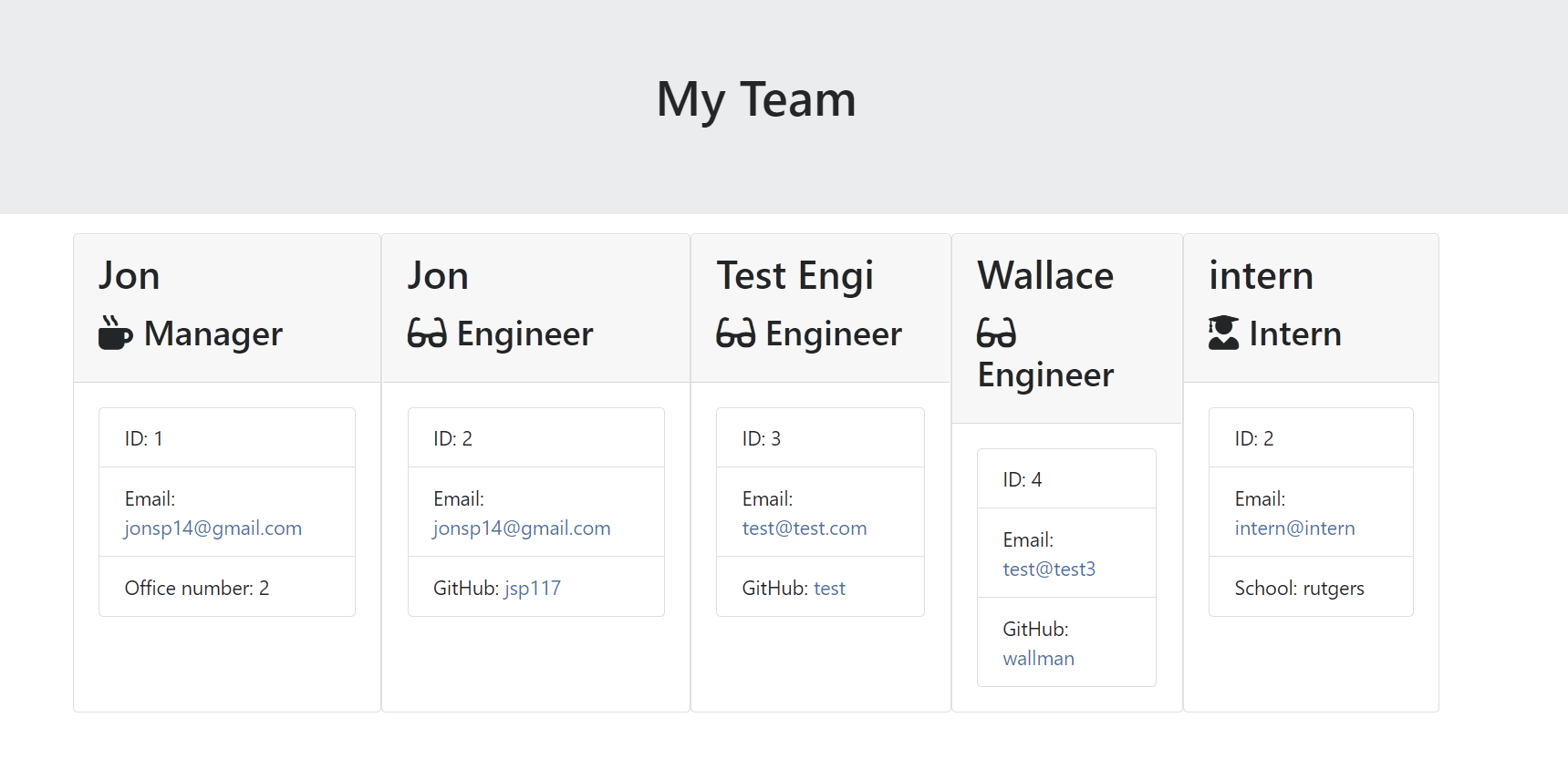 Team Template Generator